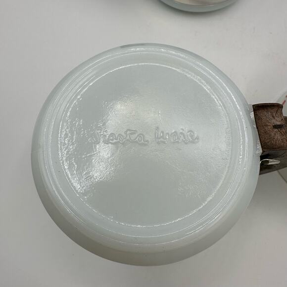 Vintage Siesta Ware Milkglass Mugs Card Deck Set of 4 - Picture 4 of 9